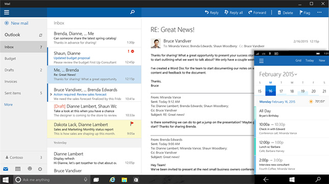 Outlook-tablete-Windows-10